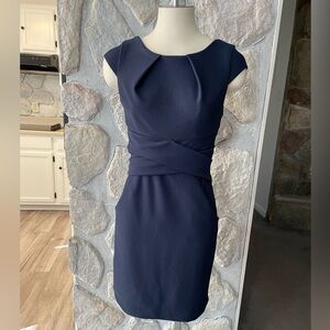 Teeze Me Navy Blue Short Sleeve Fitted Juniors Mini Dress- Size 5